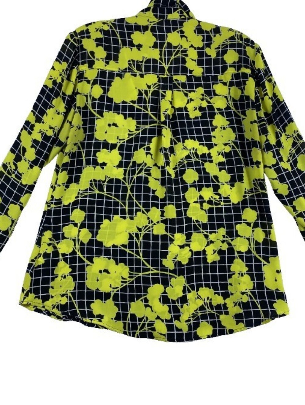 Express Yellow Black Portofino Blouse Small Retro Style - Picture 2 of 3